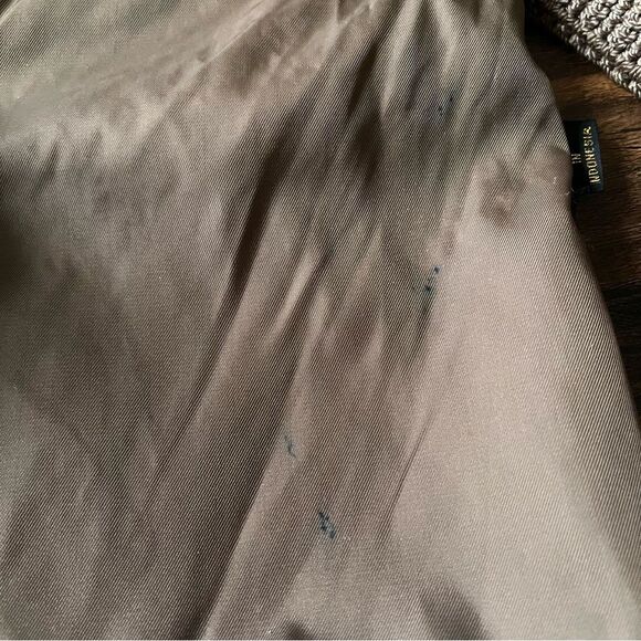 The SAK Handmade Tan/Beige Crochet Knit & Nylon Zip Top Shoulder Bag Handbag - Picture 9 of 9